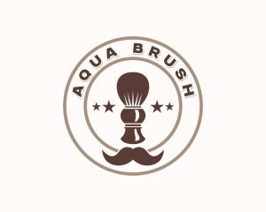 Shaving Brush Barbering logo design