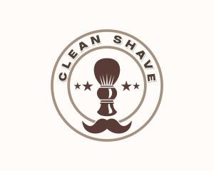 Shaving Brush Barbering logo design