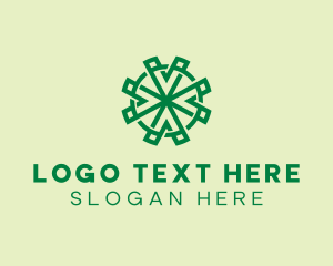 Geometric Leaf Clover  logo