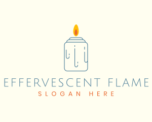 Aromatic Candle Flame logo design