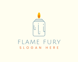 Aromatic Candle Flame logo design