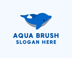 Aquatic Dolphin Zoology logo design