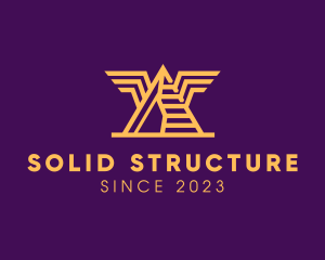 Pyramid Wings Structure logo design