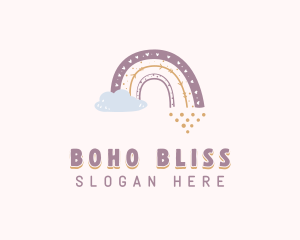 Boho Rainbow Cloud logo