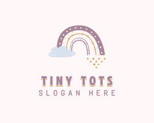 Boho Rainbow Cloud logo design