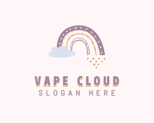 Boho Rainbow Cloud logo design