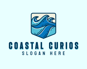 Sea Coastal Waves logo design