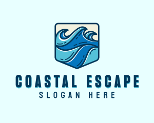 Sea Coastal Waves logo design