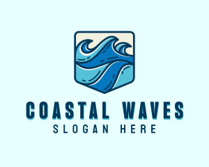 Sea Coastal Waves logo design