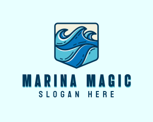 Sea Coastal Waves logo design