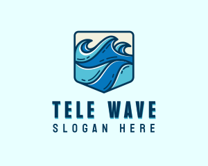 Sea Coastal Waves logo design