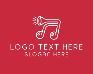 Melody - Music Note Horn logo design