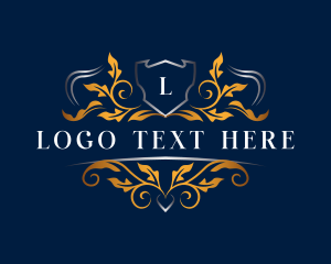 Luxury Shield Leaf Logo