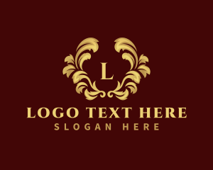 Leaf Luxury Wreath logo