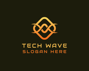 Tech Infinity Wave logo design