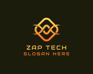 Tech Infinity Wave logo design