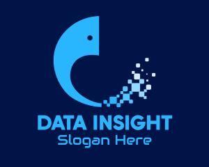 Blue Data Elephant logo design