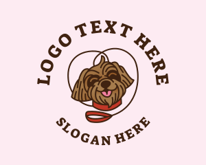 Smile Shih Tzu Dog logo