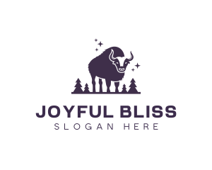 Wild Bison Bull logo design