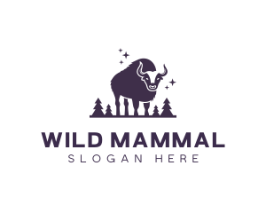 Wild Bison Bull logo design