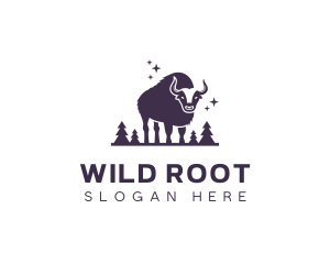 Wild Bison Bull logo design