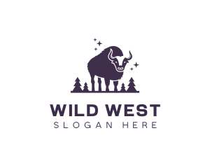 Wild Bison Bull logo design