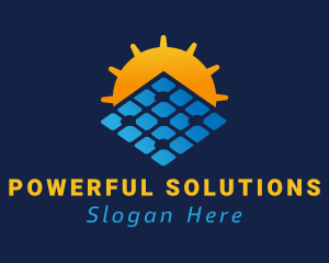 Sustainable Solar Panel  logo design