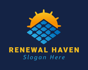 Sustainable Solar Panel  logo design