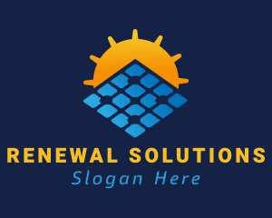 Sustainable Solar Panel  logo design