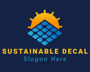 Sustainable Solar Panel  logo design