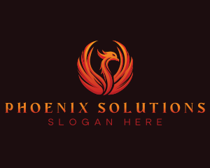 Fire Phoenix Flaming logo