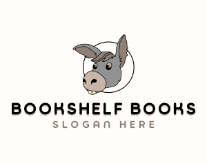 Donkey Animal Cartoon logo