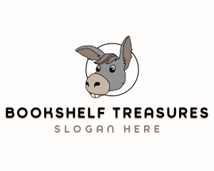 Donkey Animal Cartoon logo