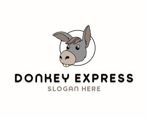 Donkey Animal Cartoon logo