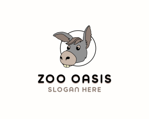 Donkey Animal Cartoon logo