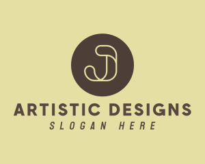 Elegant Circle Letter J logo design