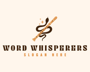 Flute Snake Music logo design