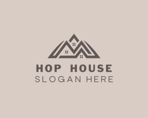 Roofing House Contractor logo design