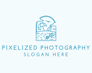 Vacation Beach Resort logo design