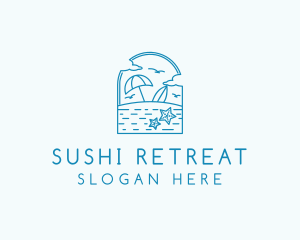 Vacation Beach Resort logo design