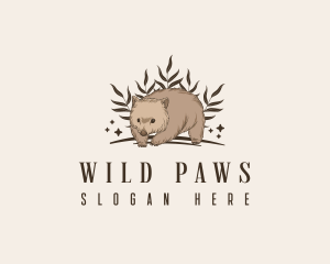 Wildlife Wombat Zoo logo design