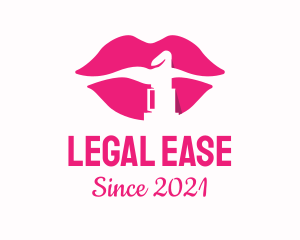 Pink Lipstick Silhouette logo