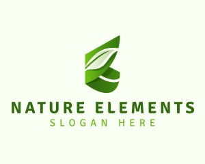 Natural Organic Leaf logo design