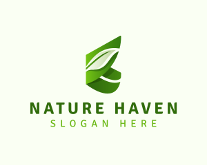 Natural Organic Leaf logo design