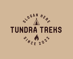 Teepee Bonfire Camp logo design