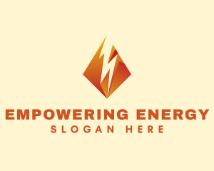 Power Energy Lightning logo design