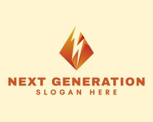 Power Energy Lightning logo design
