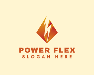 Power Energy Lightning logo design