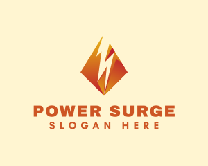 Power Energy Lightning logo design