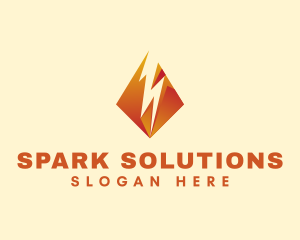 Power Energy Lightning logo design